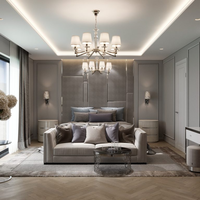 Chambre à coucher Villa Maison Design d’intérieur Côte d’Azur 4